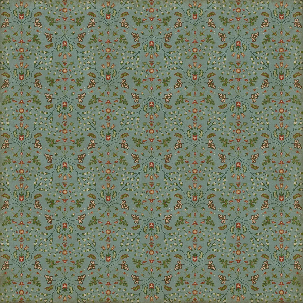 Williamsburg Franklin "Polly Baker" Vinyl Floorcloth - Spicher & Co.
