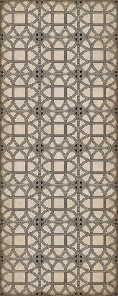 Williamsburg Lamerie Lattice "Joseph Ward" Vinyl Floorcloth - Spicher & Co.