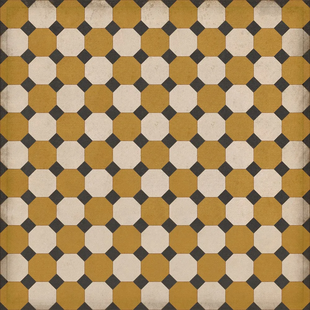 Williamsburg Octagons "Jefferson" Vinyl Floorcloth - Spicher & Co.