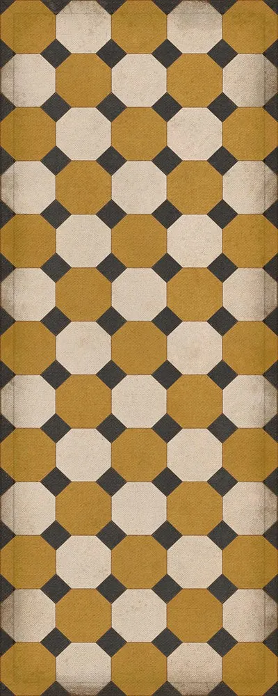 Williamsburg Octagons "Jefferson" Vinyl Floorcloth - Spicher & Co.