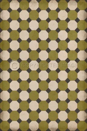 Williamsburg Octagons "Sherman" Vinyl Floorcloth - Spicher & Co.