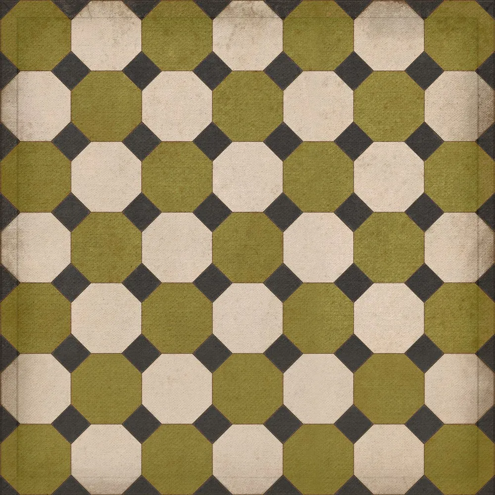 Williamsburg Octagons "Sherman" Vinyl Floorcloth - Spicher & Co.