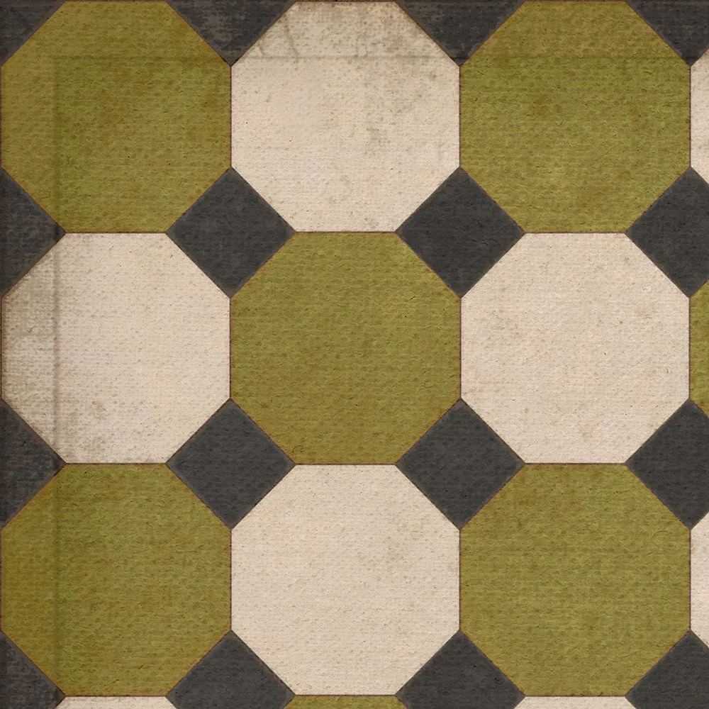 Williamsburg Octagons "Sherman" Vinyl Floorcloth - Spicher & Co.