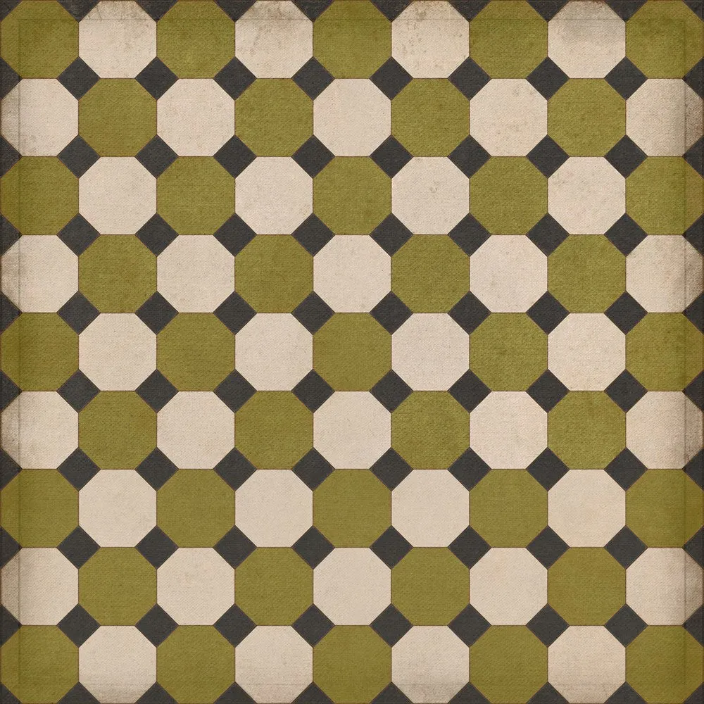 Williamsburg Octagons "Sherman" Vinyl Floorcloth - Spicher & Co.