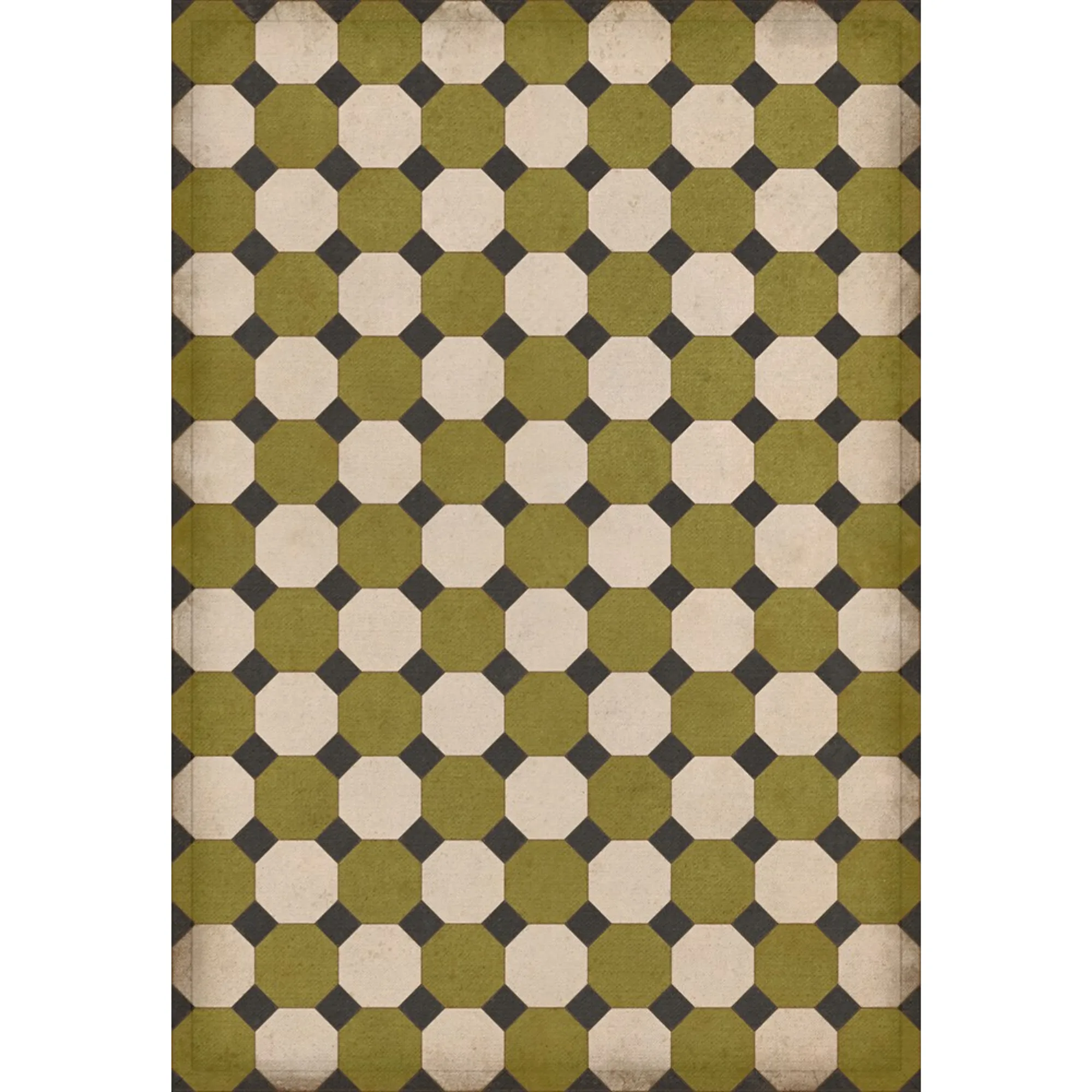 Williamsburg Octagons "Sherman" Vinyl Floorcloth - Spicher & Co.