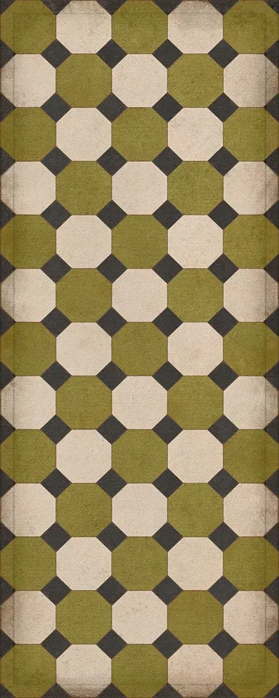 Williamsburg Octagons "Sherman" Vinyl Floorcloth - Spicher & Co.