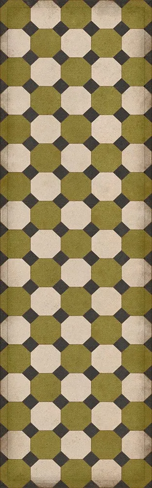 Williamsburg Octagons "Sherman" Vinyl Floorcloth - Spicher & Co.