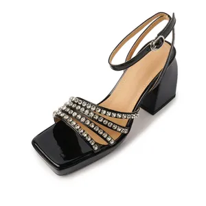 Women Sexy Buckle Summer Thick Heels Shoes