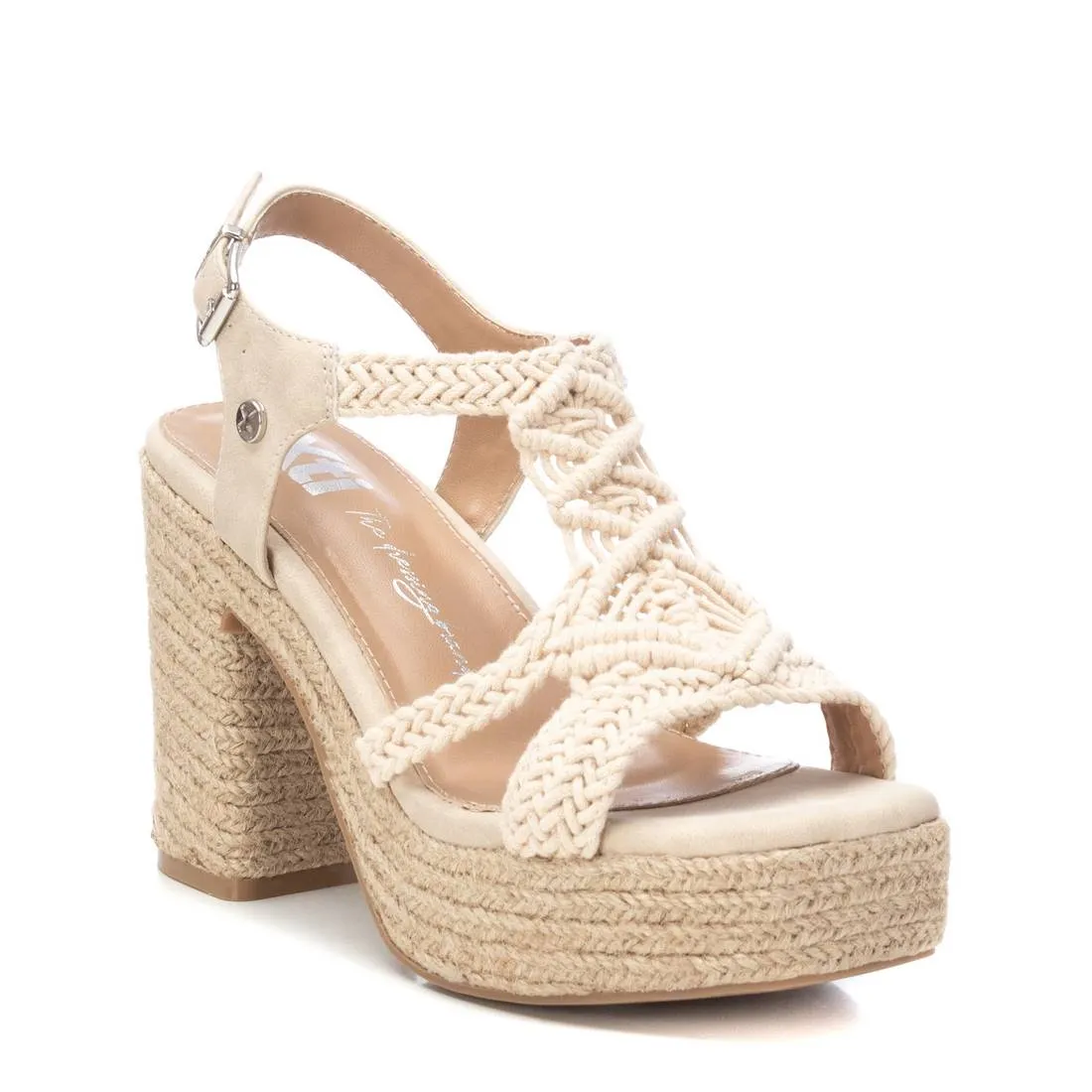 Women's Heeled Jute Platform Sandals By XTI 142839