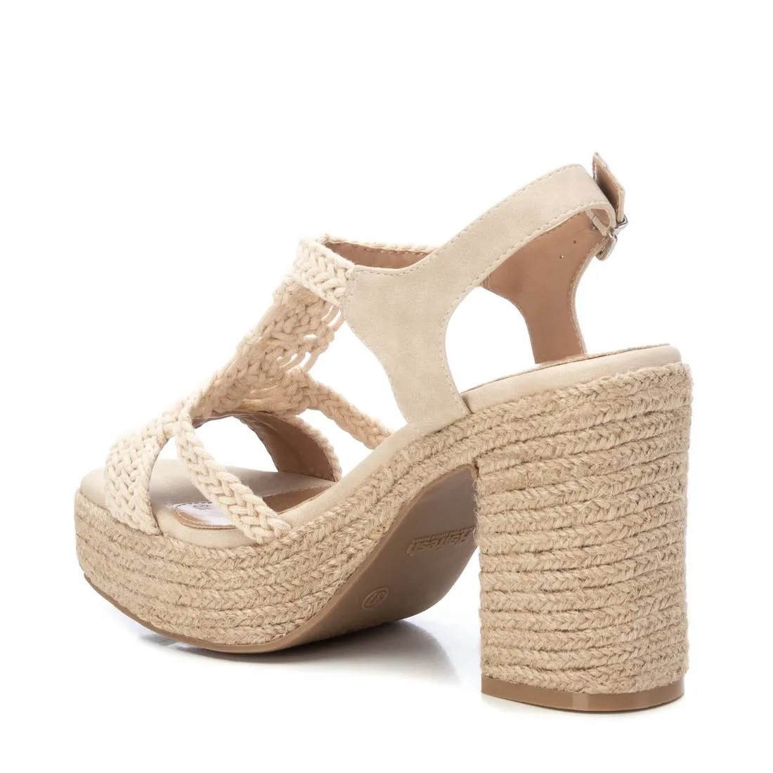 Women's Heeled Jute Platform Sandals By XTI 142839