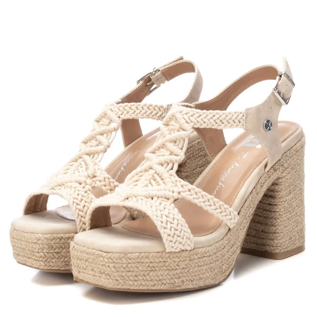Women's Heeled Jute Platform Sandals By XTI 142839