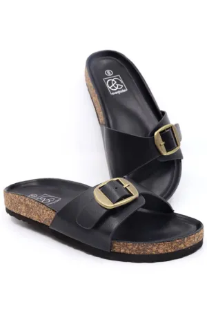 Women's Slide on Summer Sandals with Buckle
