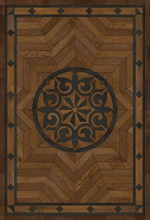 Wood Artisanry - Caledonian - Eye of the Workman VInyl Floorcloth - Spicher & Co.