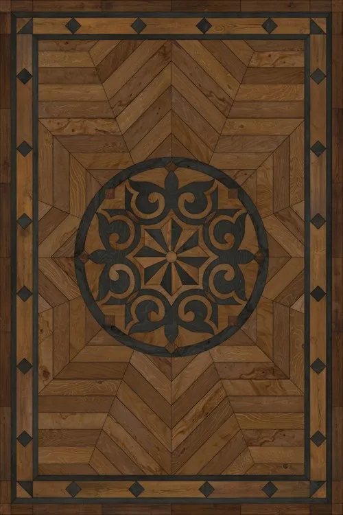 Wood Artisanry - Caledonian - Eye of the Workman VInyl Floorcloth - Spicher & Co.