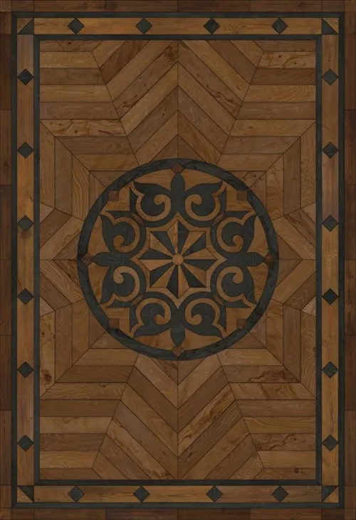 Wood Artisanry - Caledonian - Eye of the Workman VInyl Floorcloth - Spicher & Co.