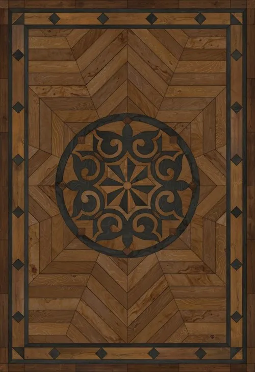 Wood Artisanry - Caledonian - Eye of the Workman VInyl Floorcloth - Spicher & Co.