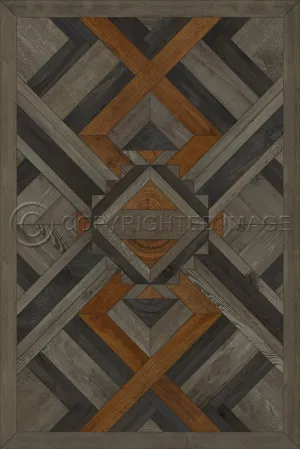 Wood Norwegian Appalachian "In Great Grandeur" Vinyl Floorcloth - Spicher & Co.
