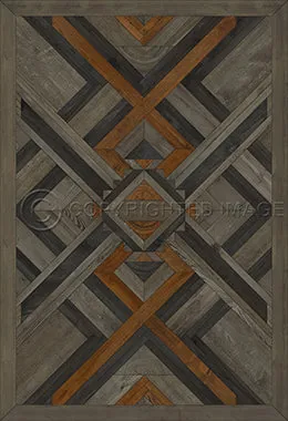 Wood Norwegian Appalachian "In Great Grandeur" Vinyl Floorcloth - Spicher & Co.