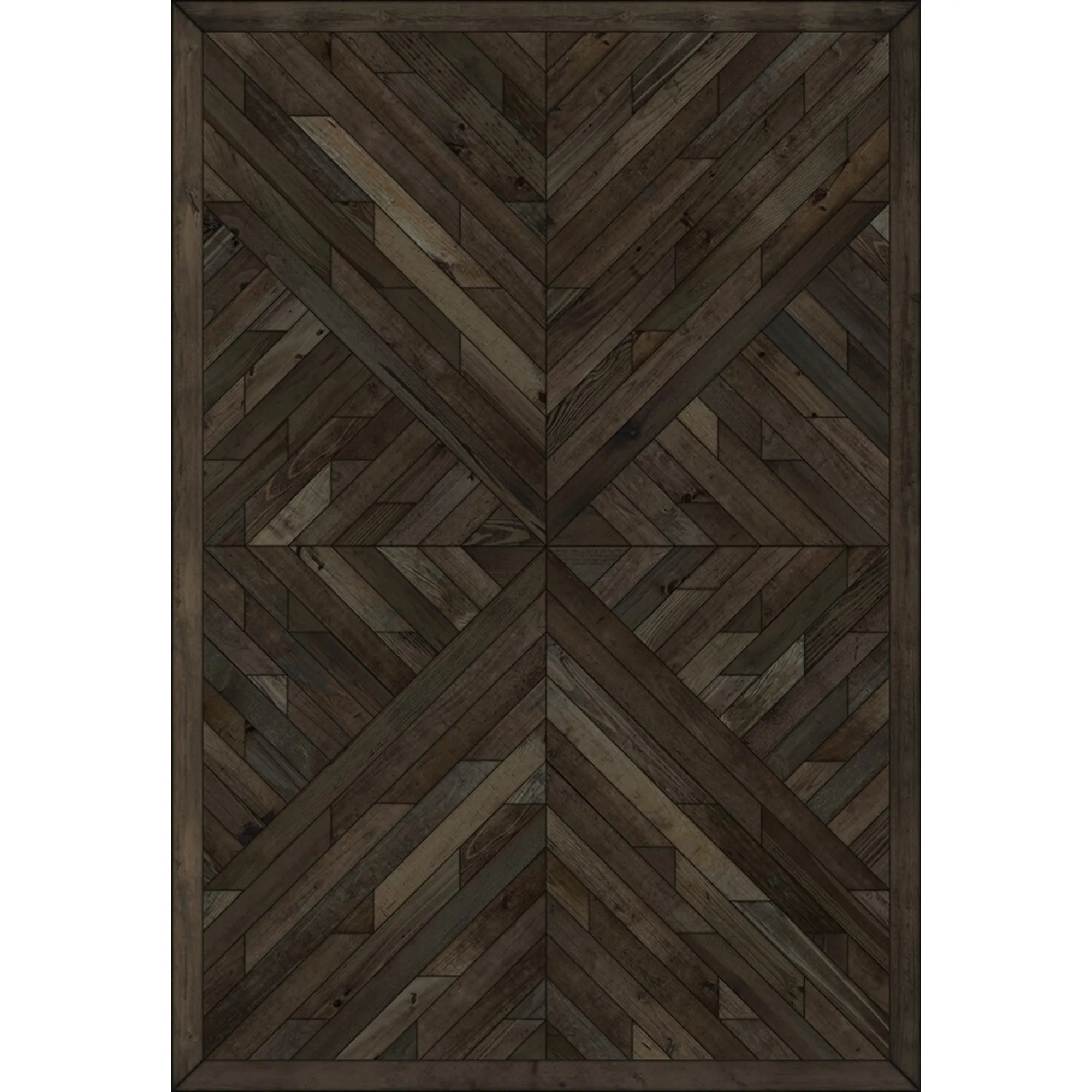 Wood Norwegian Nile "Drenched in Night" Vinyl Floorcloth - Spicher & Co.