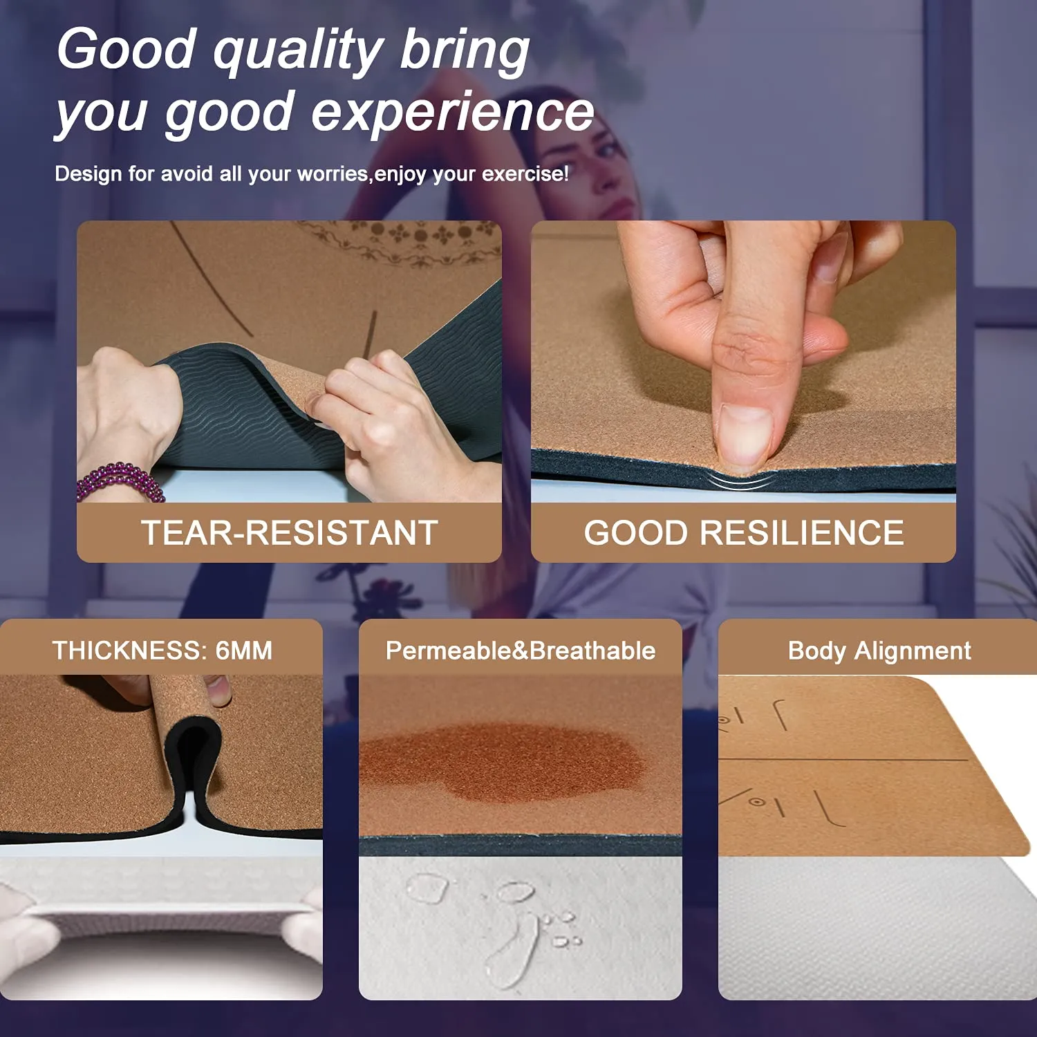 Woowooh Cloud Cork Yoga Mat