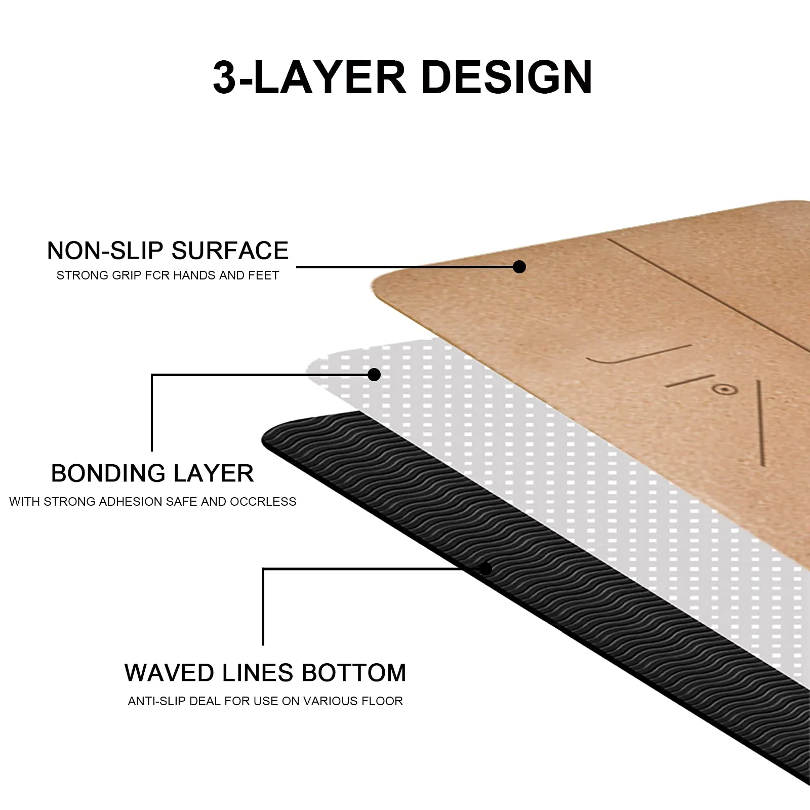 Woowooh Dragonfly Cork Yoga Mat