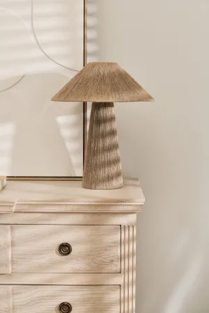 Woven Jute Lamp With Coolie Shade