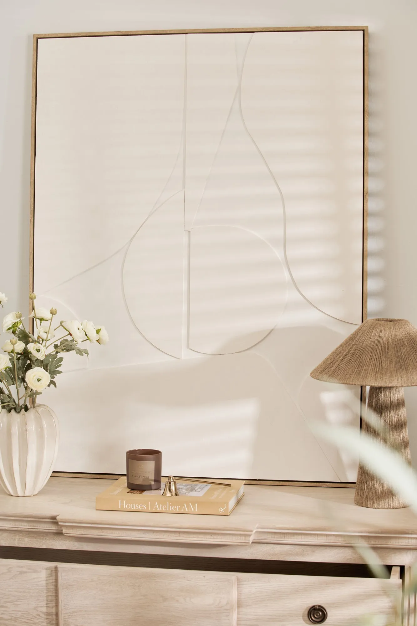 Woven Jute Lamp With Coolie Shade